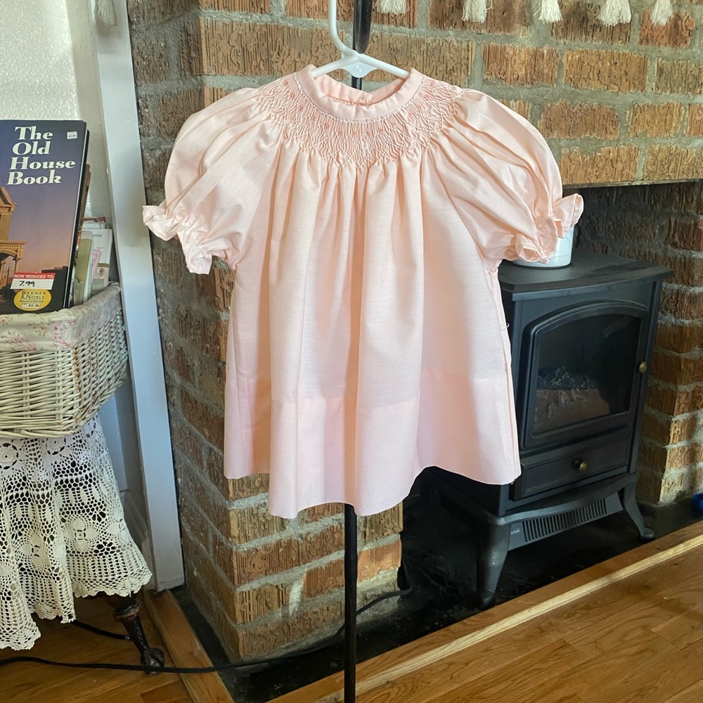 Handmade Smocked infant Girls Dress size 6 months